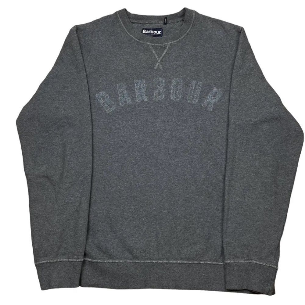 Barbour Charcoal Crewneck Sweatshirt for Men size medium